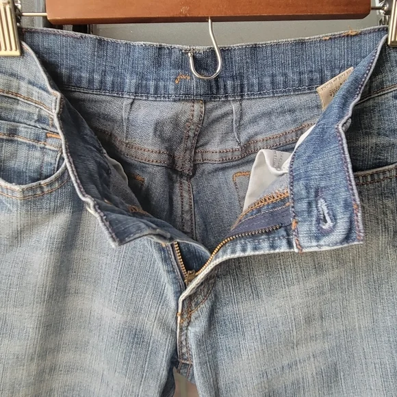 7 For All Mankind Bootcut Womens 28 Rise 8" Denim Flare Stretch Blue Stretchy - Picture 7 of 12